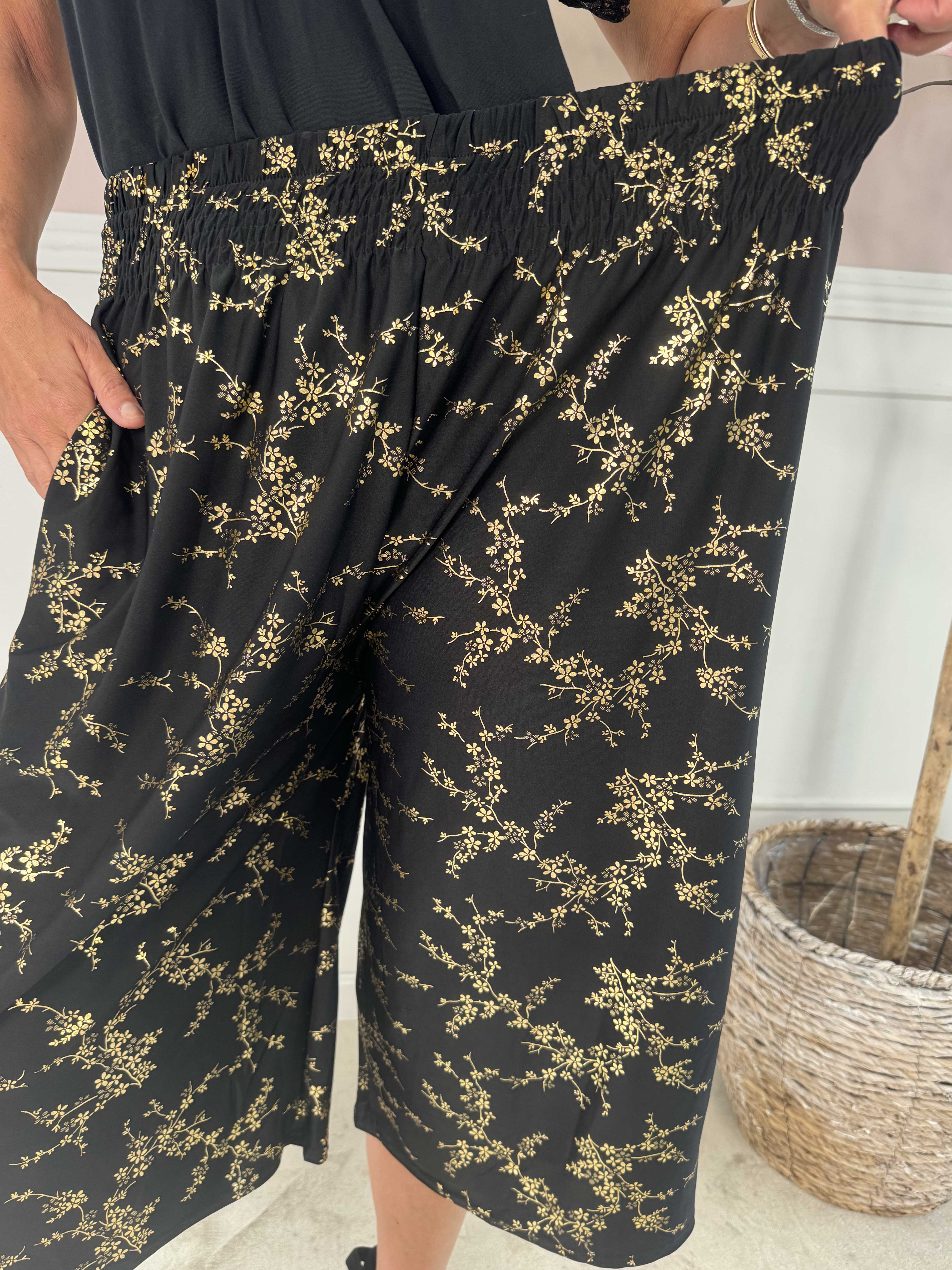 Pams Gold Knickers - Knickers i elastisk stof med elastikkant